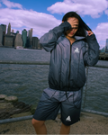 No Limits Two-tone Windbreaker Short Set Grey